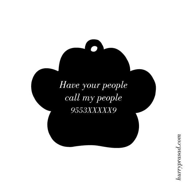 Paw Shaped Pet Name Tag_Back_HurryPrasad