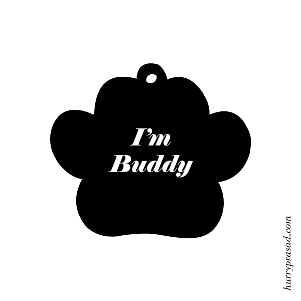 Paw Shaped Pet Name Tag - Happiness Corner - HurryPrasad